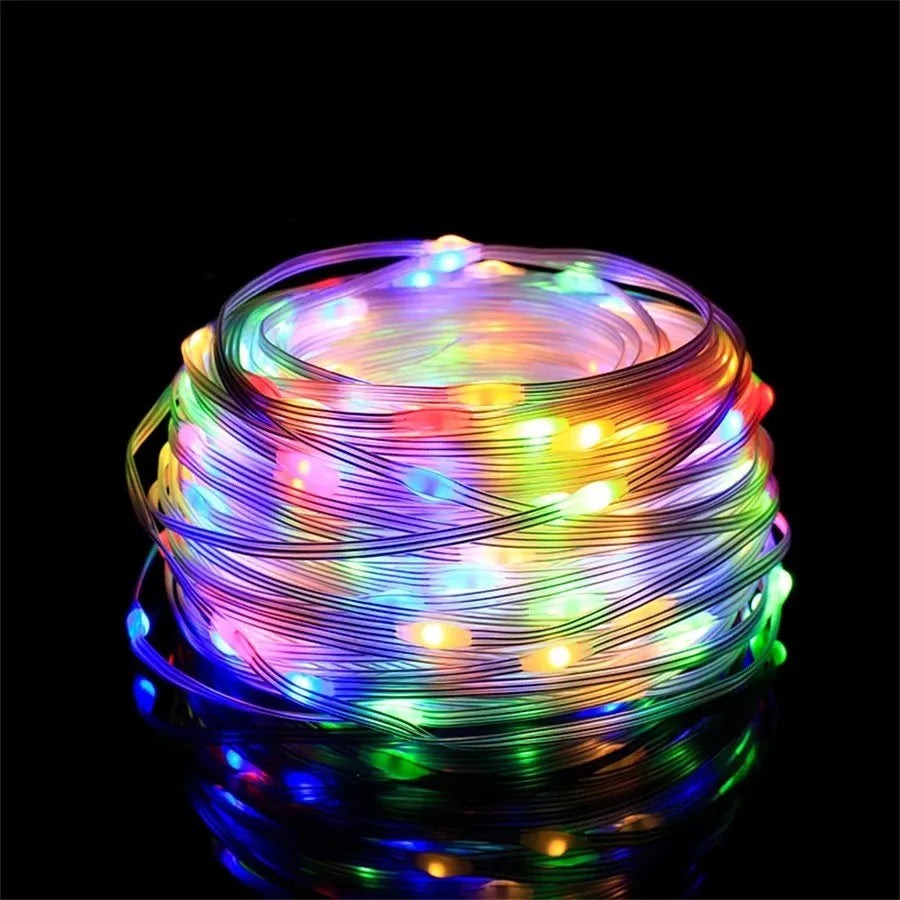 WS2812B Usb Led String Light Smart App Controller DIY Christmas Tree Garland RGB Addressable Fairy Lights  DC 5V