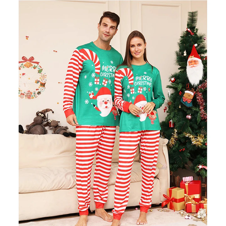 Santa’s Striped Delight Pajama Set