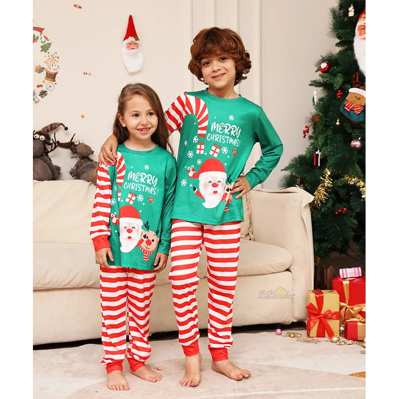 Santa’s Striped Delight Pajama Set