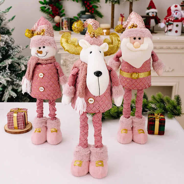 Whimsical Pink Christmas Trio