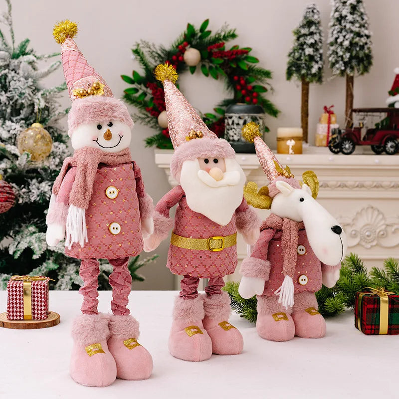 Whimsical Pink Christmas Trio